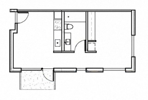 a small floor plan of a small house
